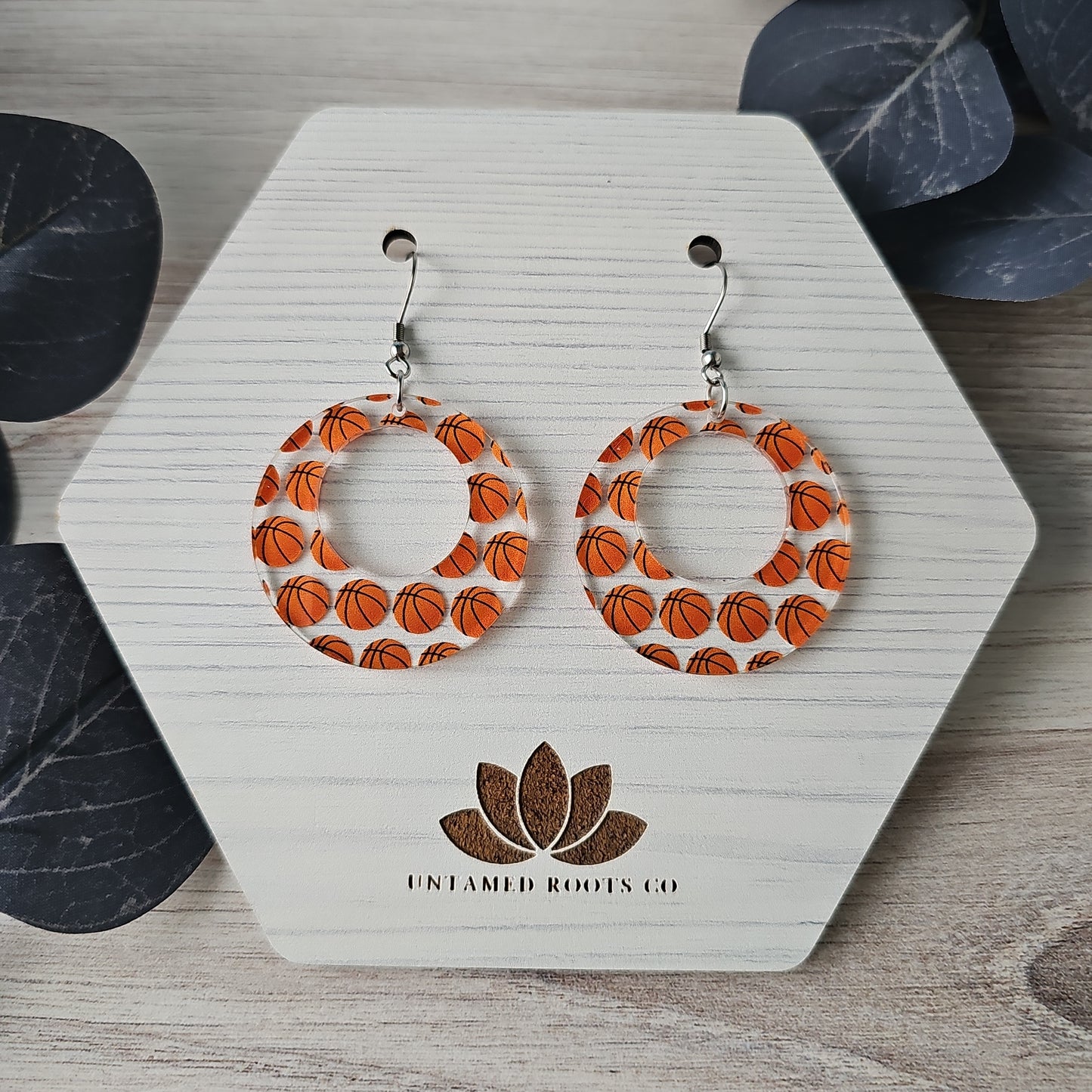 Basketball Print Earrings (8 styles)