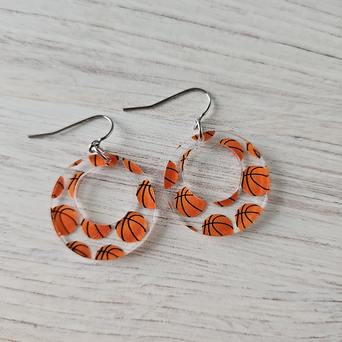 Basketball Print Earrings (8 styles)