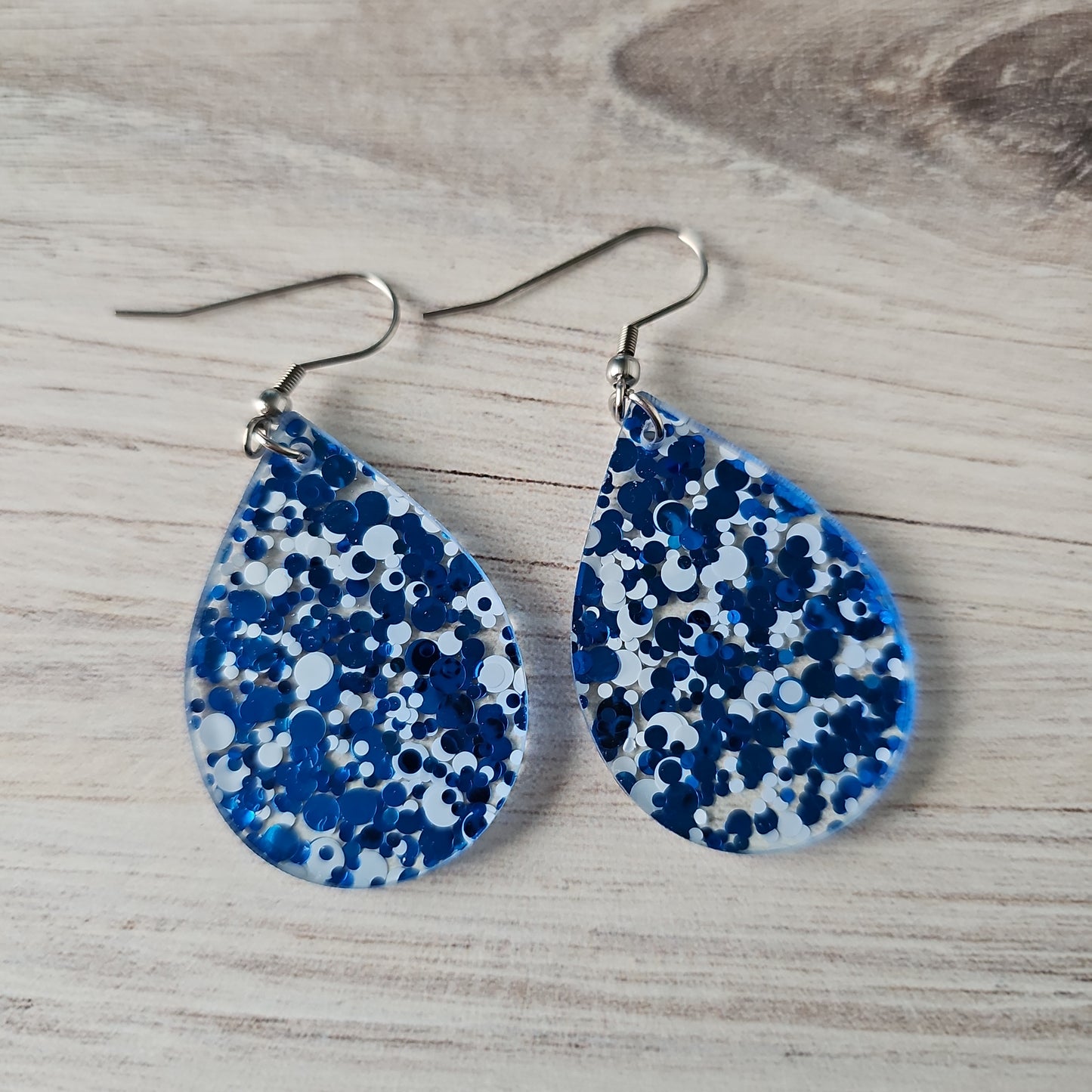Blue & White Polka Dot Earrings (8 styles)
