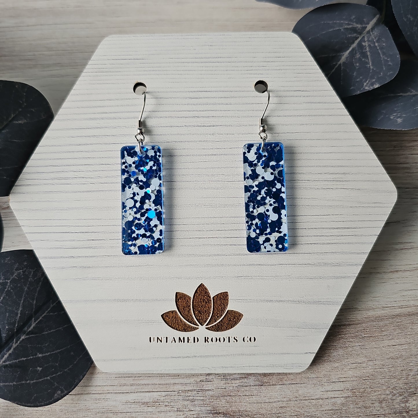 Blue & White Polka Dot Earrings (8 styles)