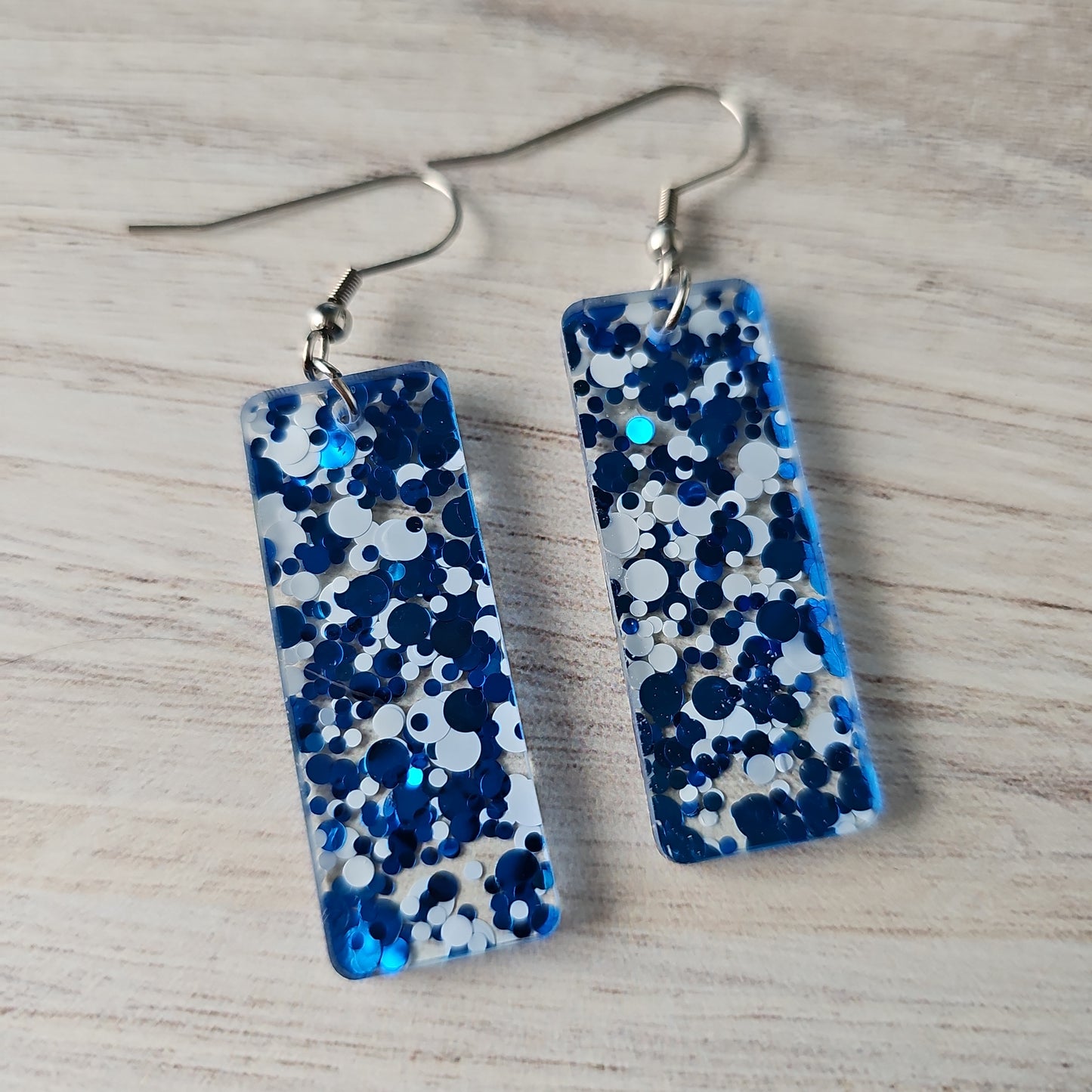 Blue & White Polka Dot Earrings (8 styles)