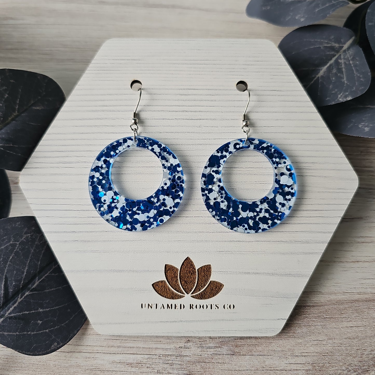 Blue & White Polka Dot Earrings (8 styles)