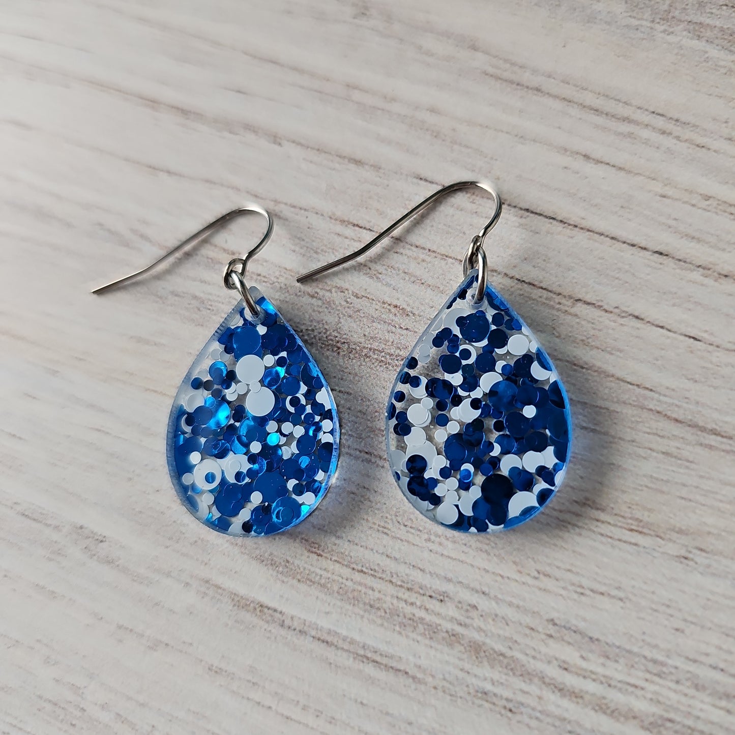 Blue & White Polka Dot Earrings (8 styles)