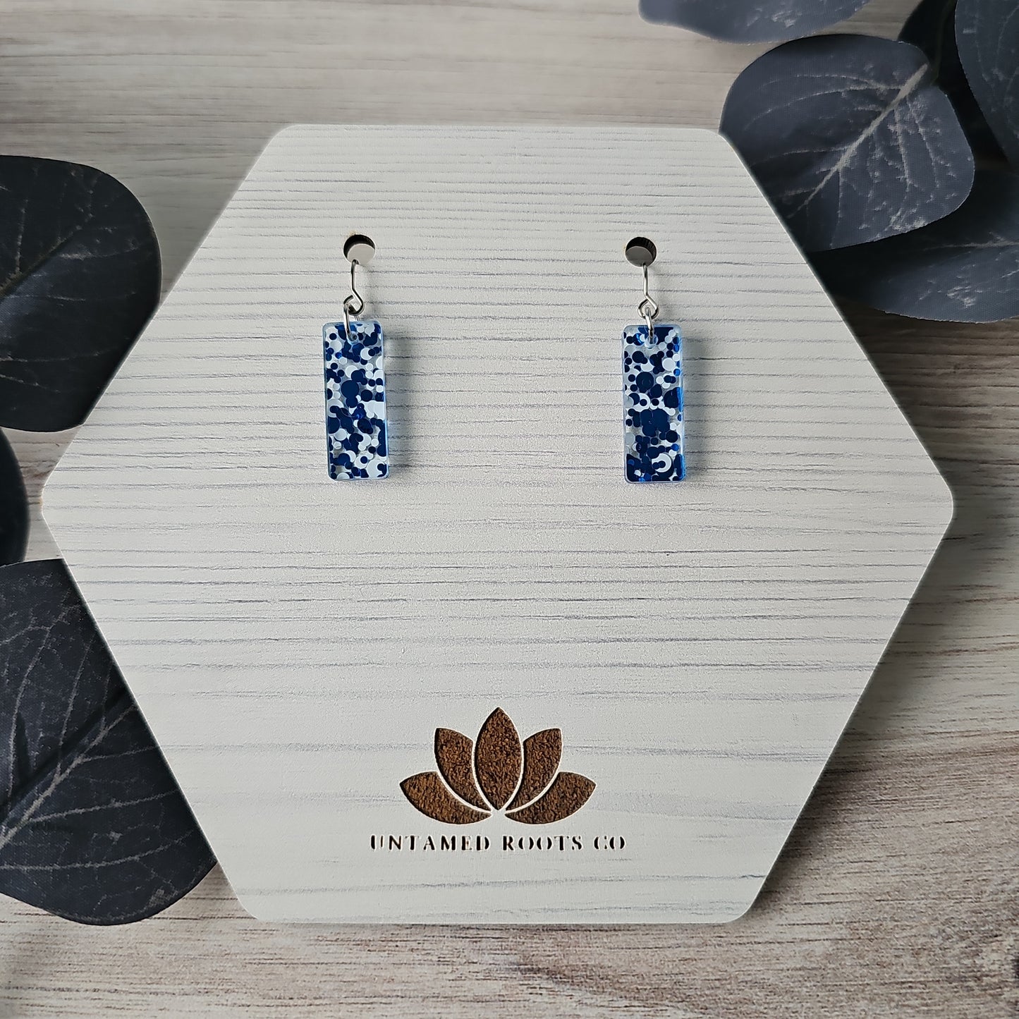 Blue & White Polka Dot Earrings (8 styles)