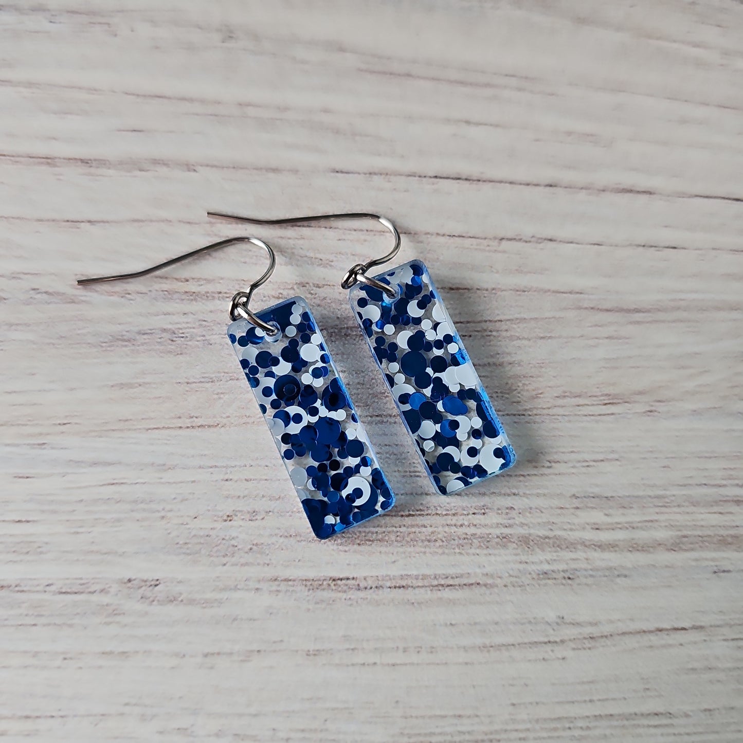 Blue & White Polka Dot Earrings (8 styles)