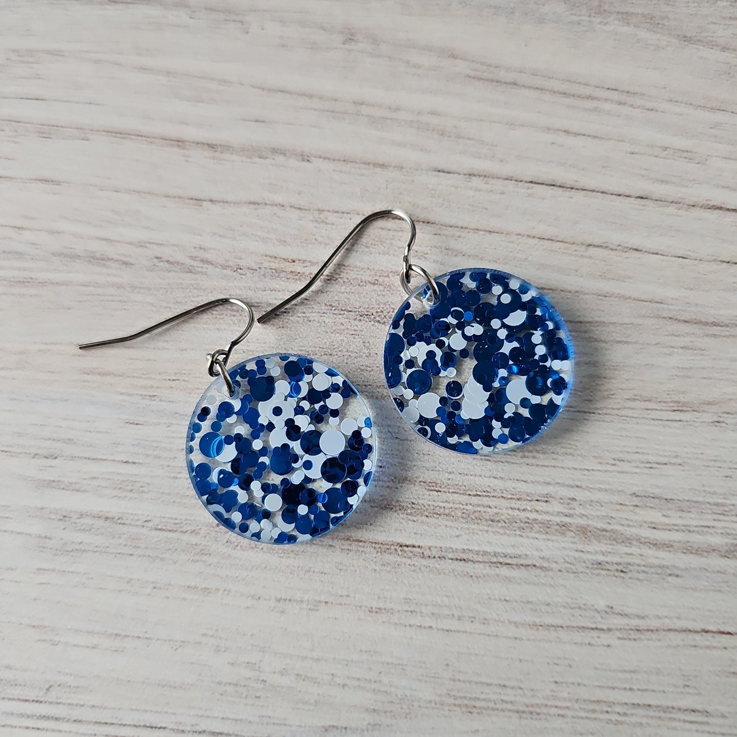 Blue & White Polka Dot Earrings (8 styles)
