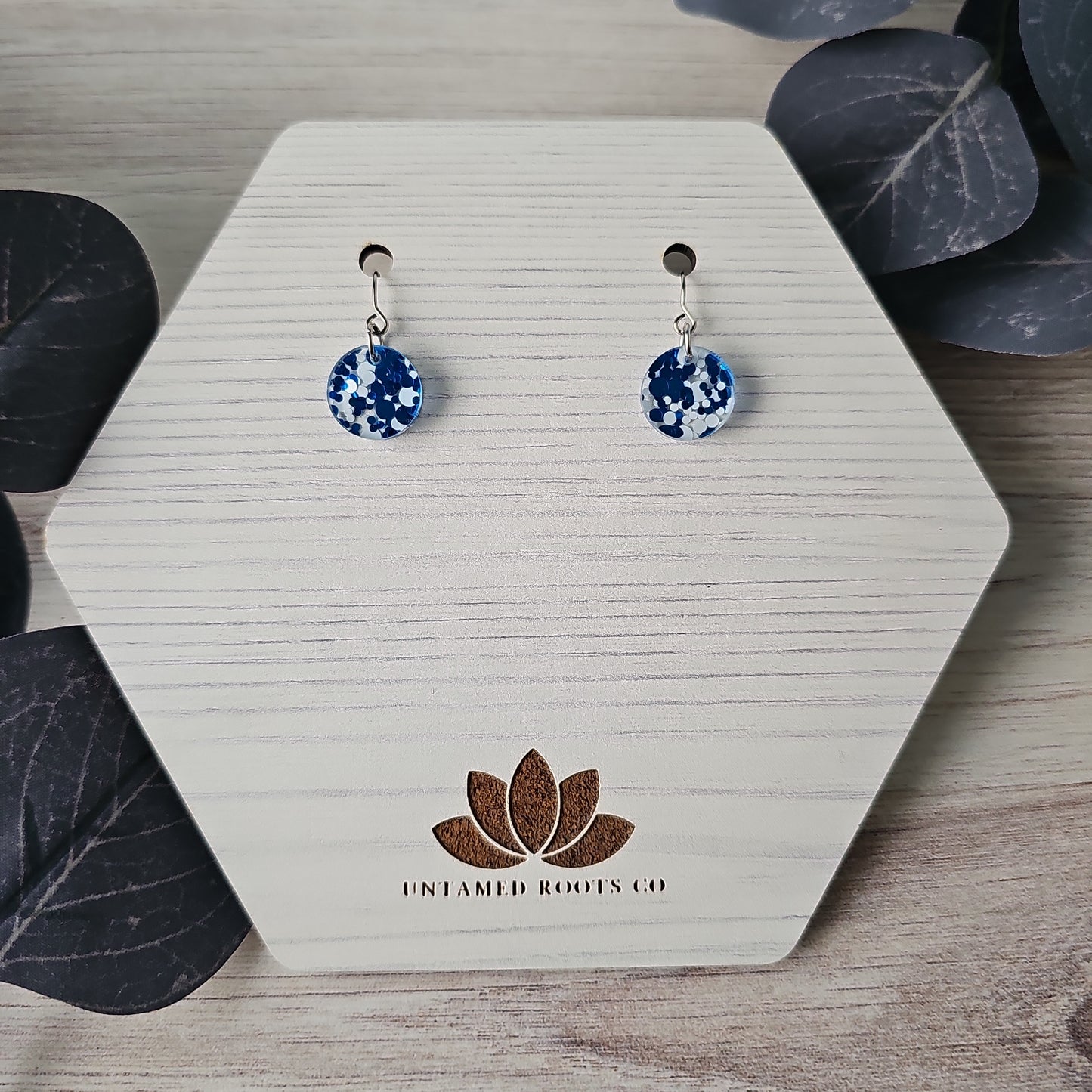 Blue & White Polka Dot Earrings (8 styles)