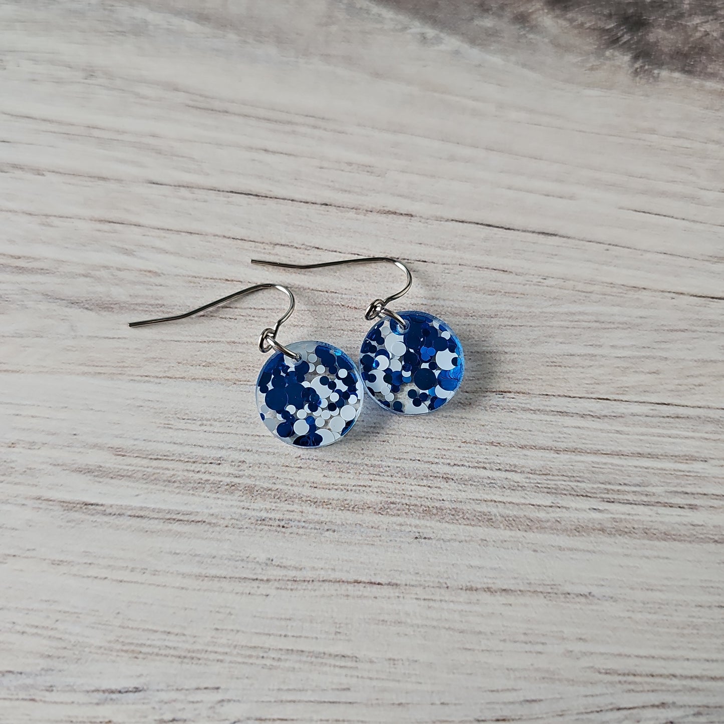 Blue & White Polka Dot Earrings (8 styles)
