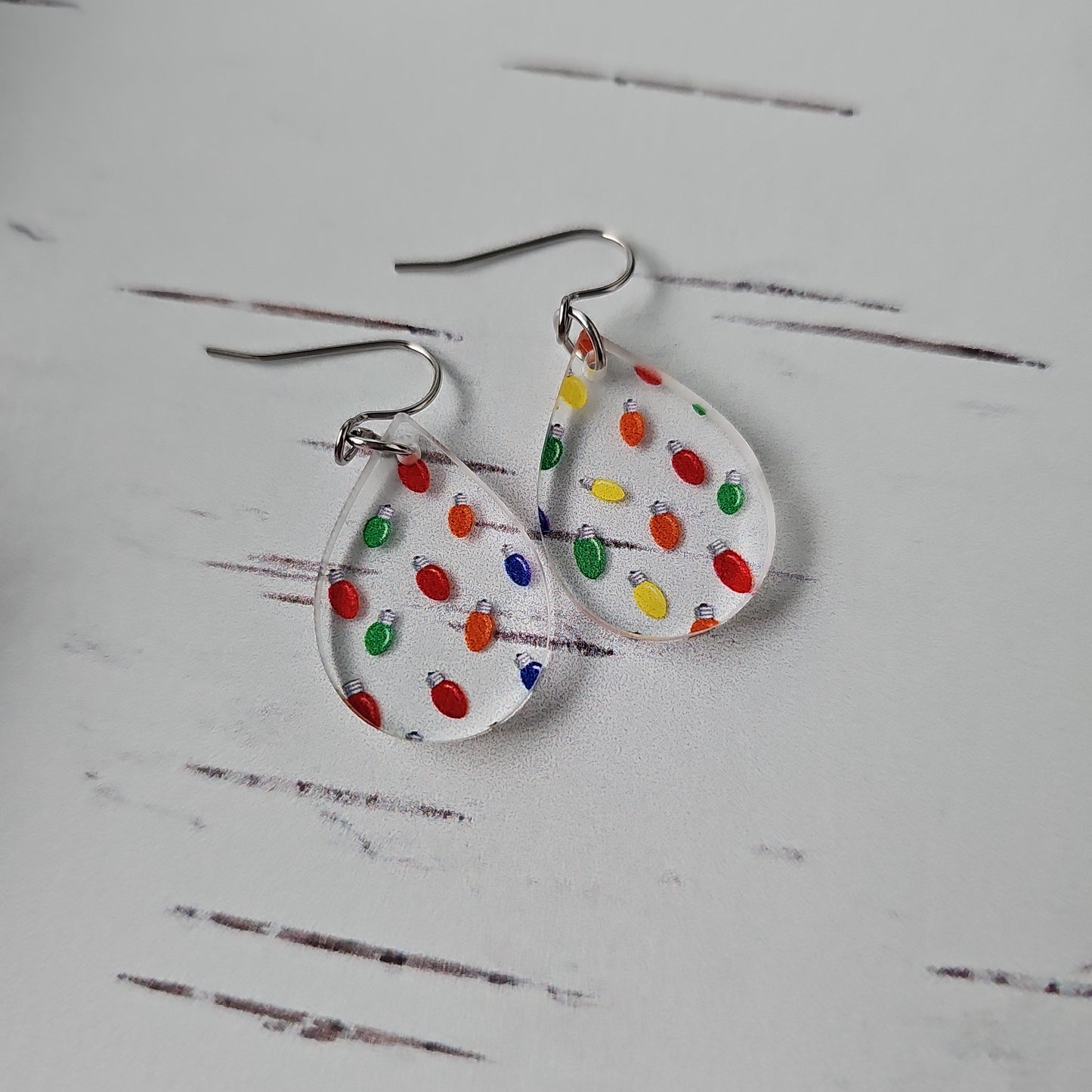 Christmas Tree Light Earrings (8 styles)