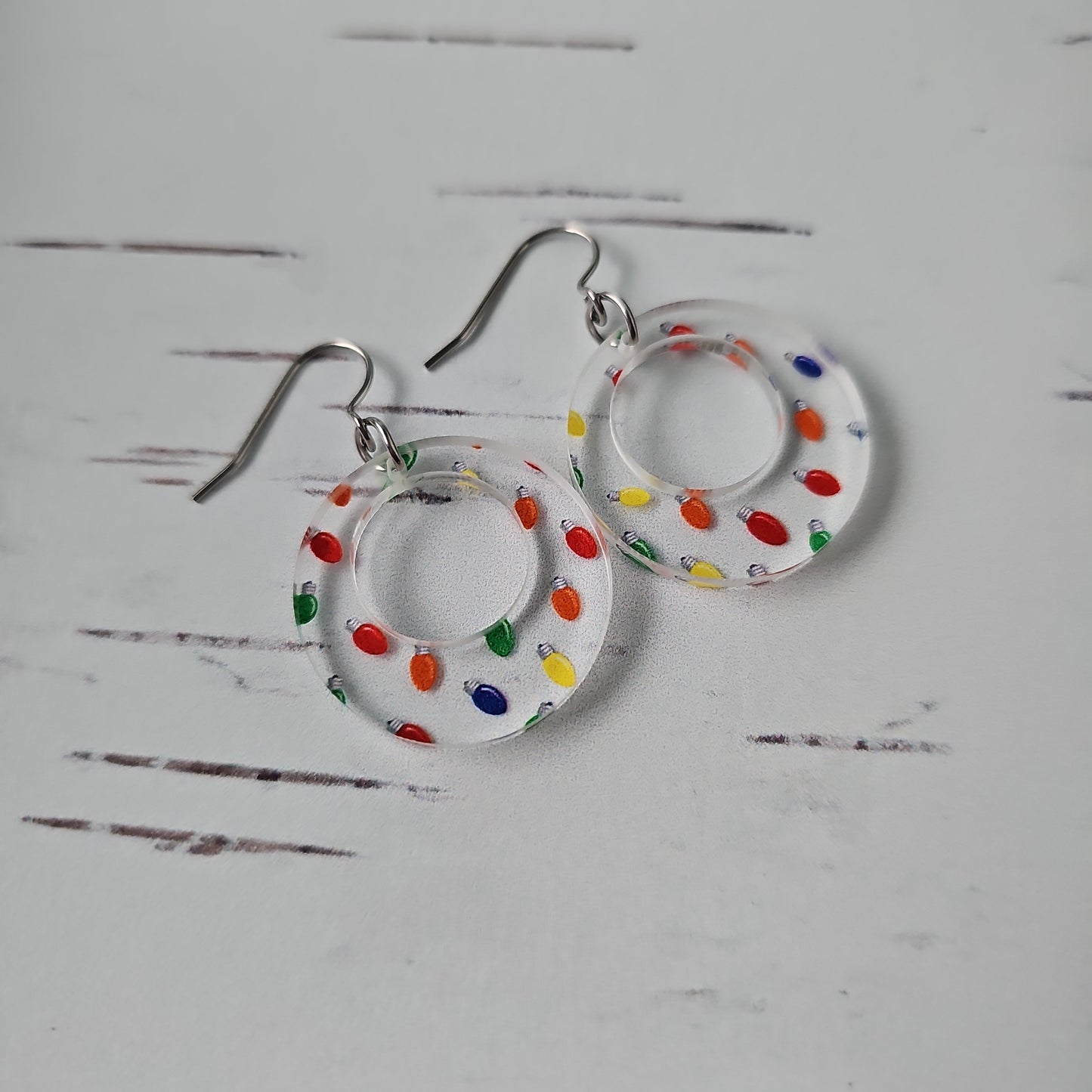 Christmas Tree Light Earrings (8 styles)