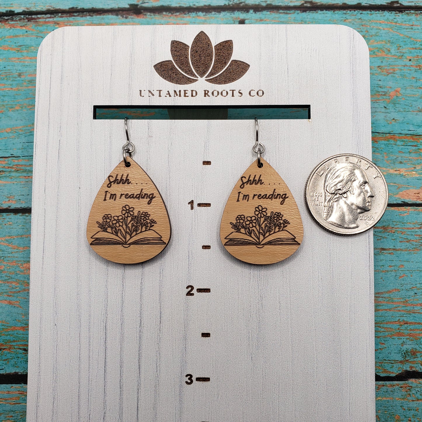 Wooden Booklovers Earrings