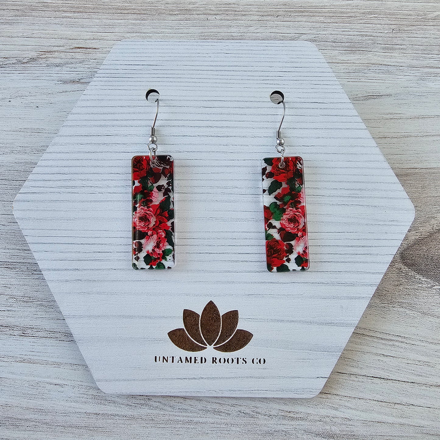 Rose Print Earrings (8 styles)