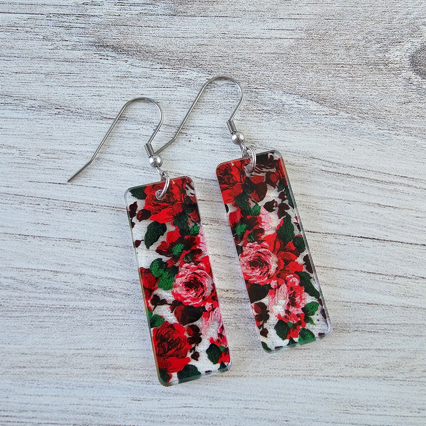 Rose Print Earrings (8 styles)