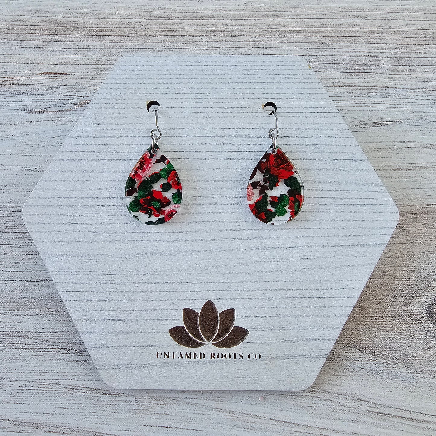 Rose Print Earrings (8 styles)