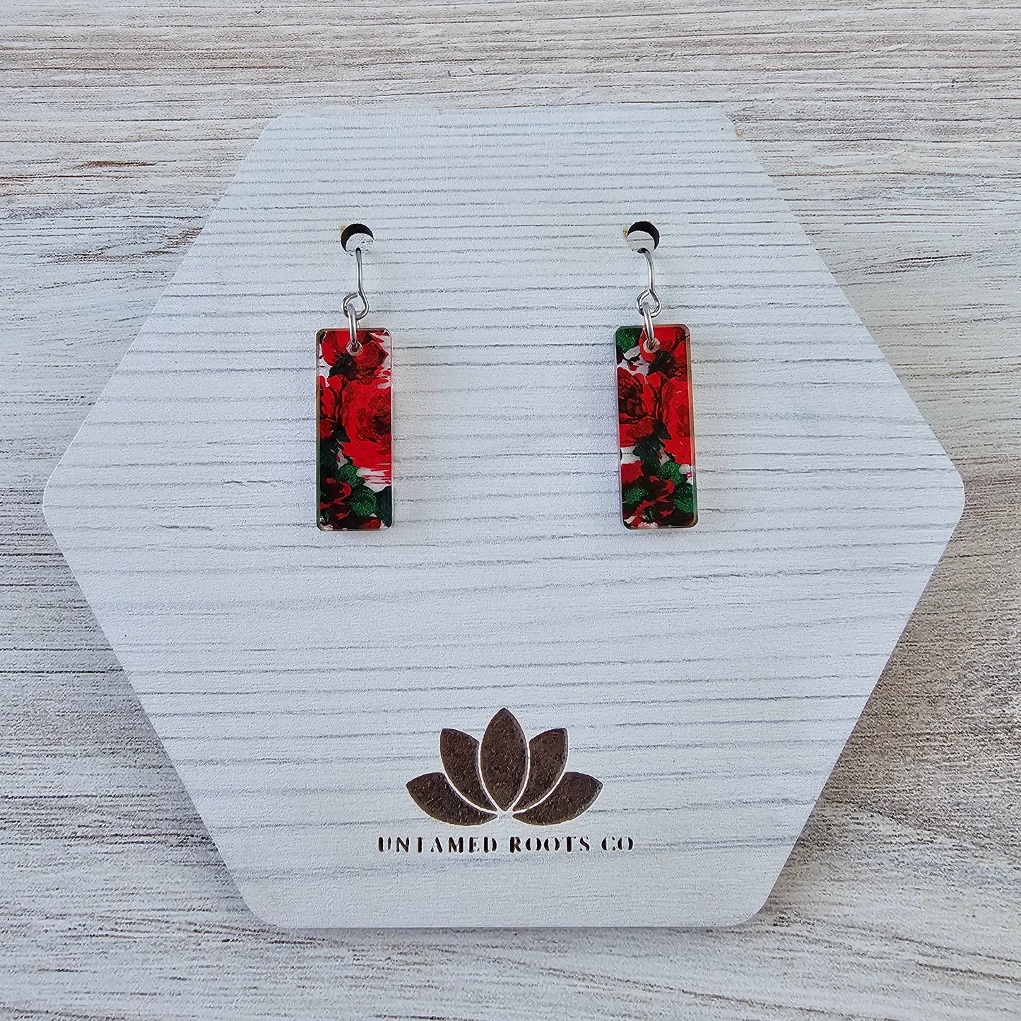 Rose Print Earrings (8 styles)