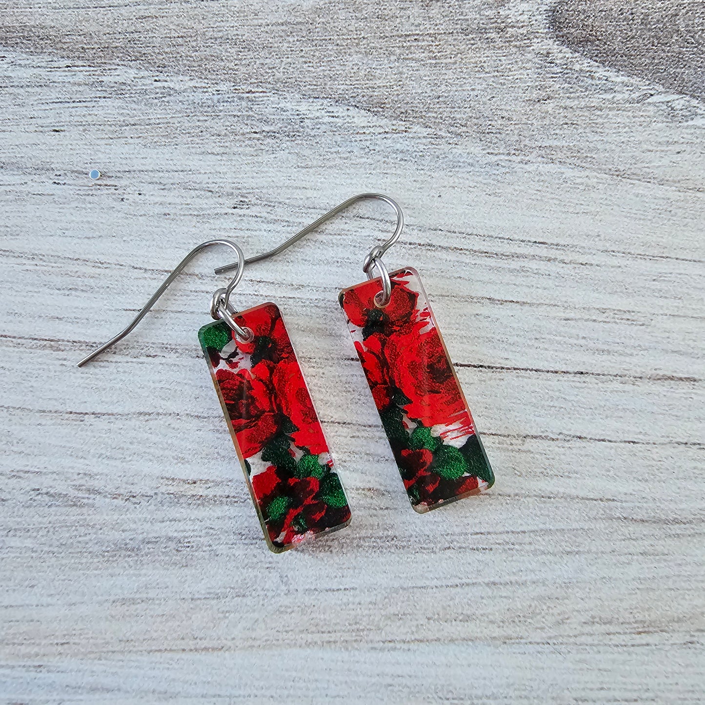 Rose Print Earrings (8 styles)
