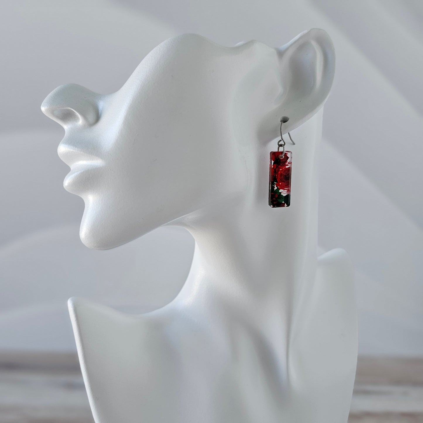 Rose Print Earrings (8 styles)