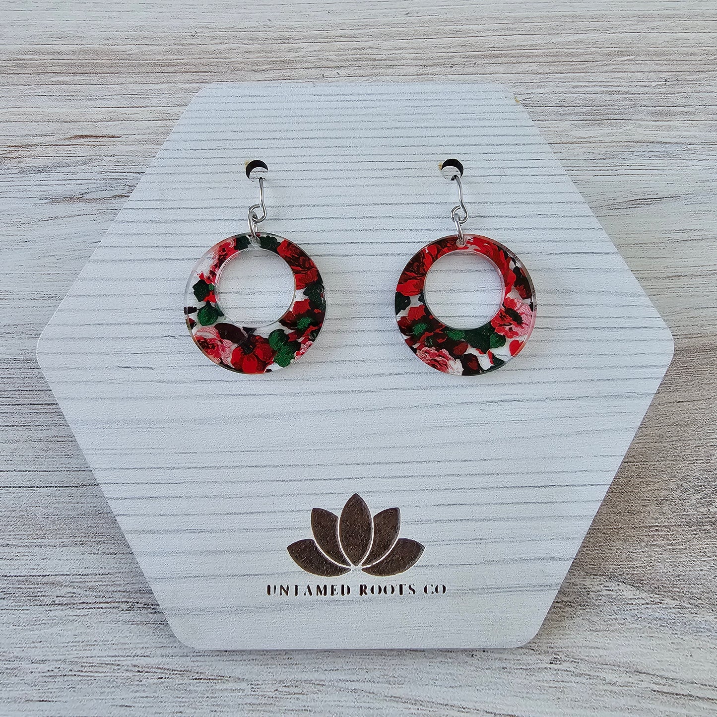 Rose Print Earrings (8 styles)