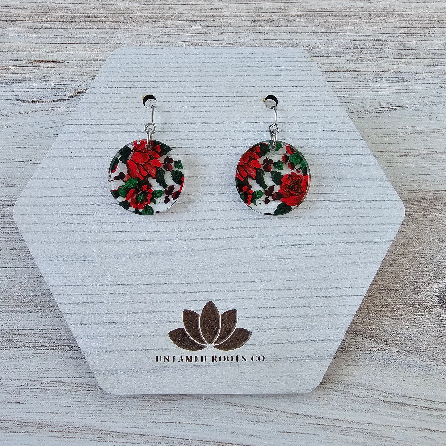 Rose Print Earrings (8 styles)