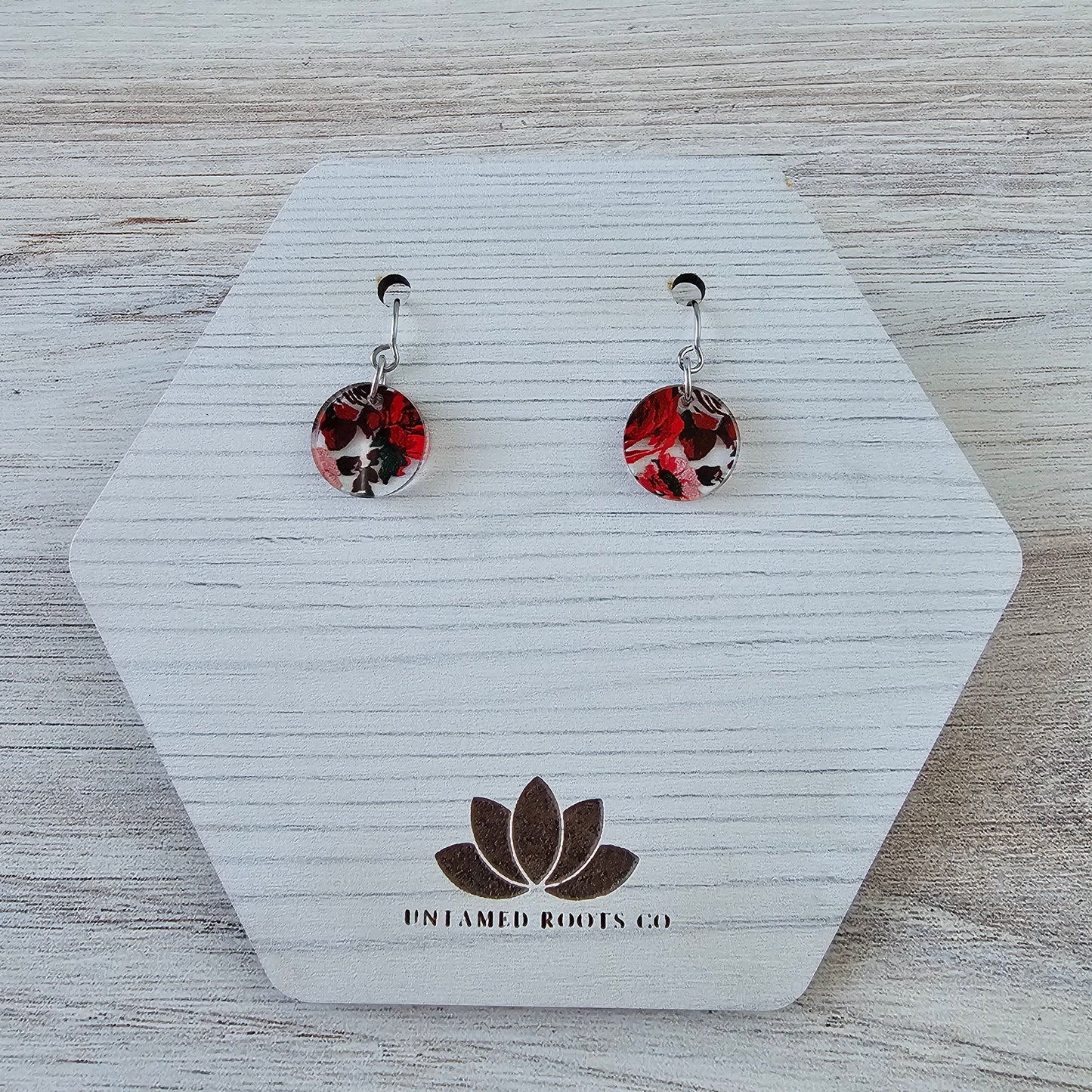 Rose Print Earrings (8 styles)