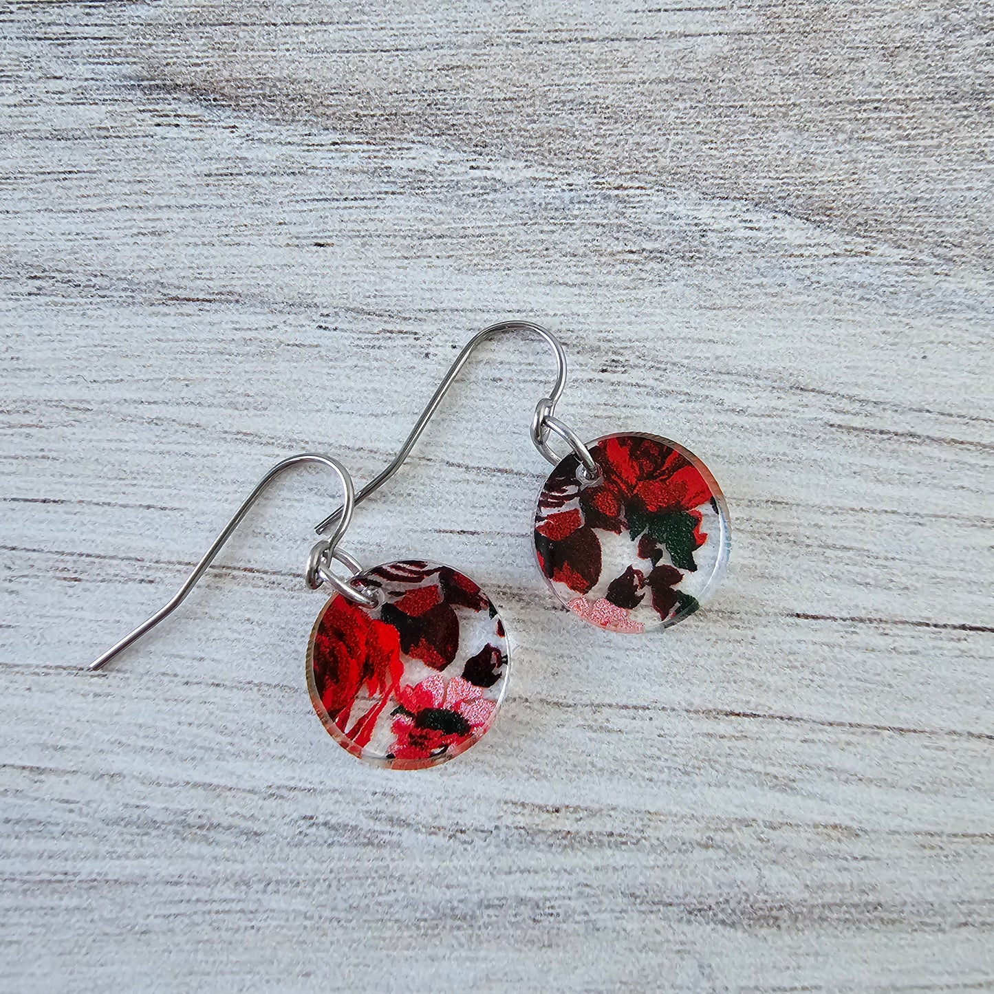 Rose Print Earrings (8 styles)