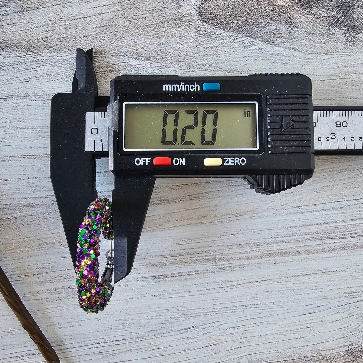 Mardi Gras Glitter Hoops