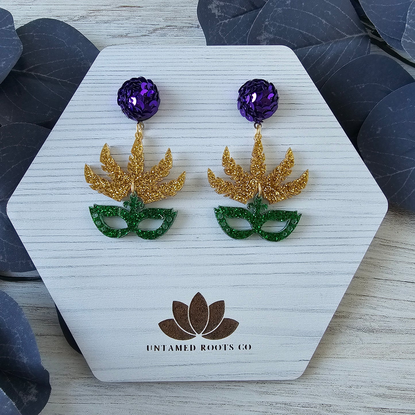 Carnival Mask Mardi Gras Earrings