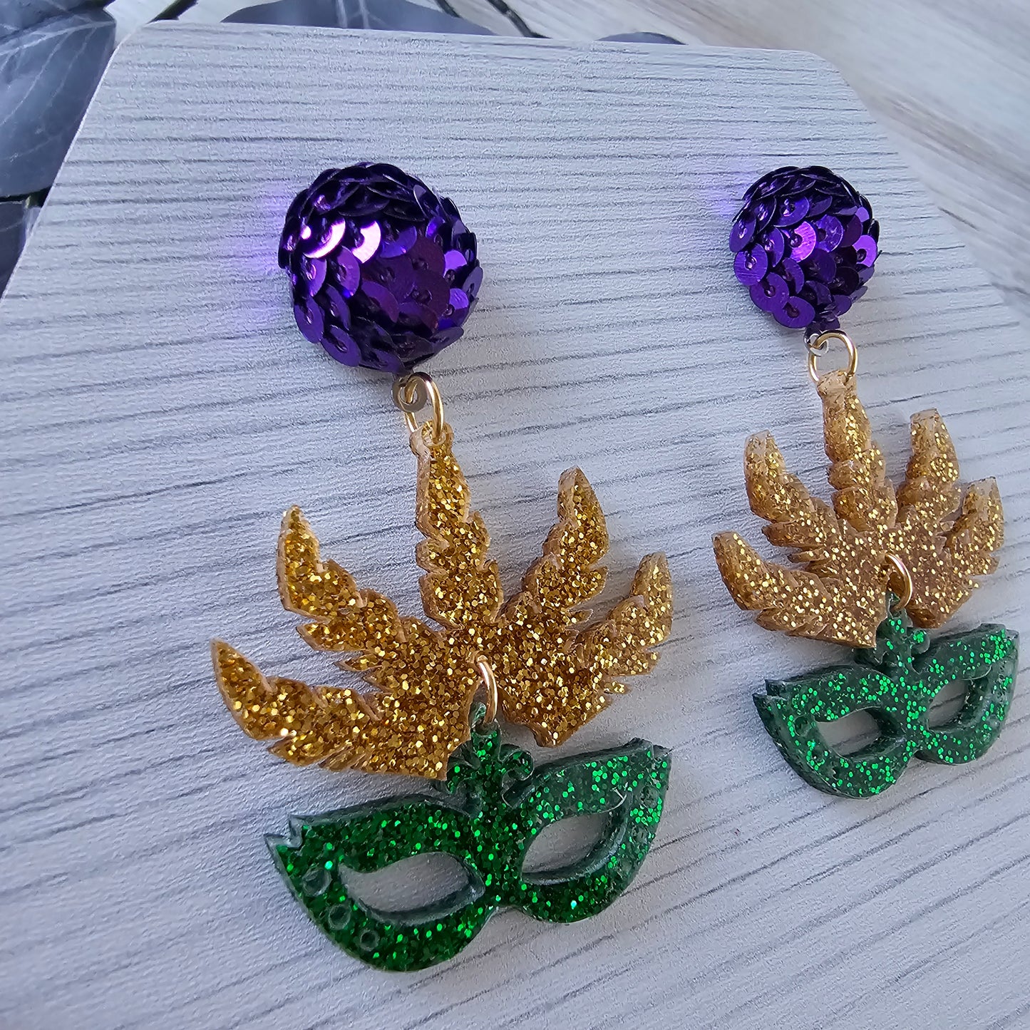 Carnival Mask Mardi Gras Earrings