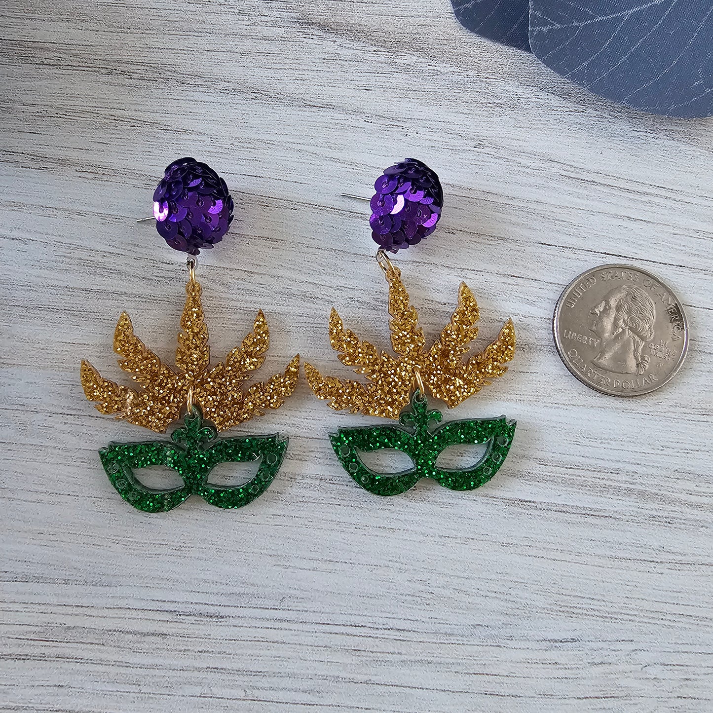 Carnival Mask Mardi Gras Earrings