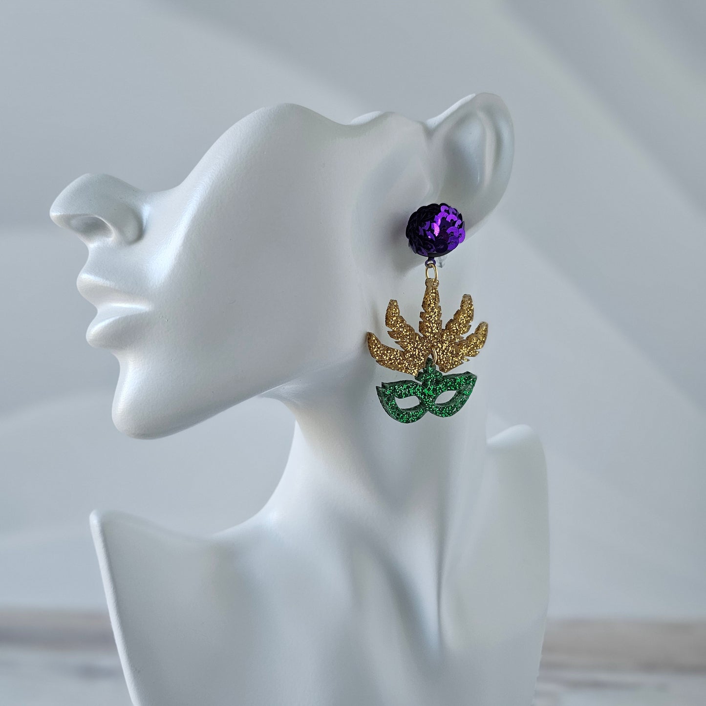 Carnival Mask Mardi Gras Earrings