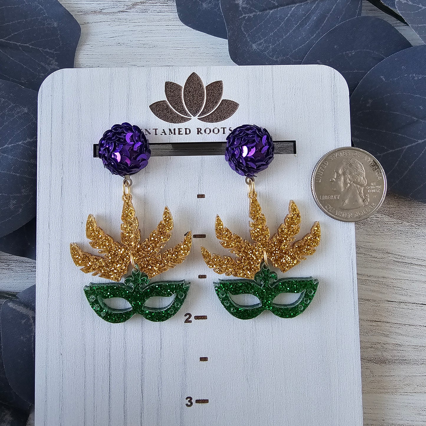 Carnival Mask Mardi Gras Earrings