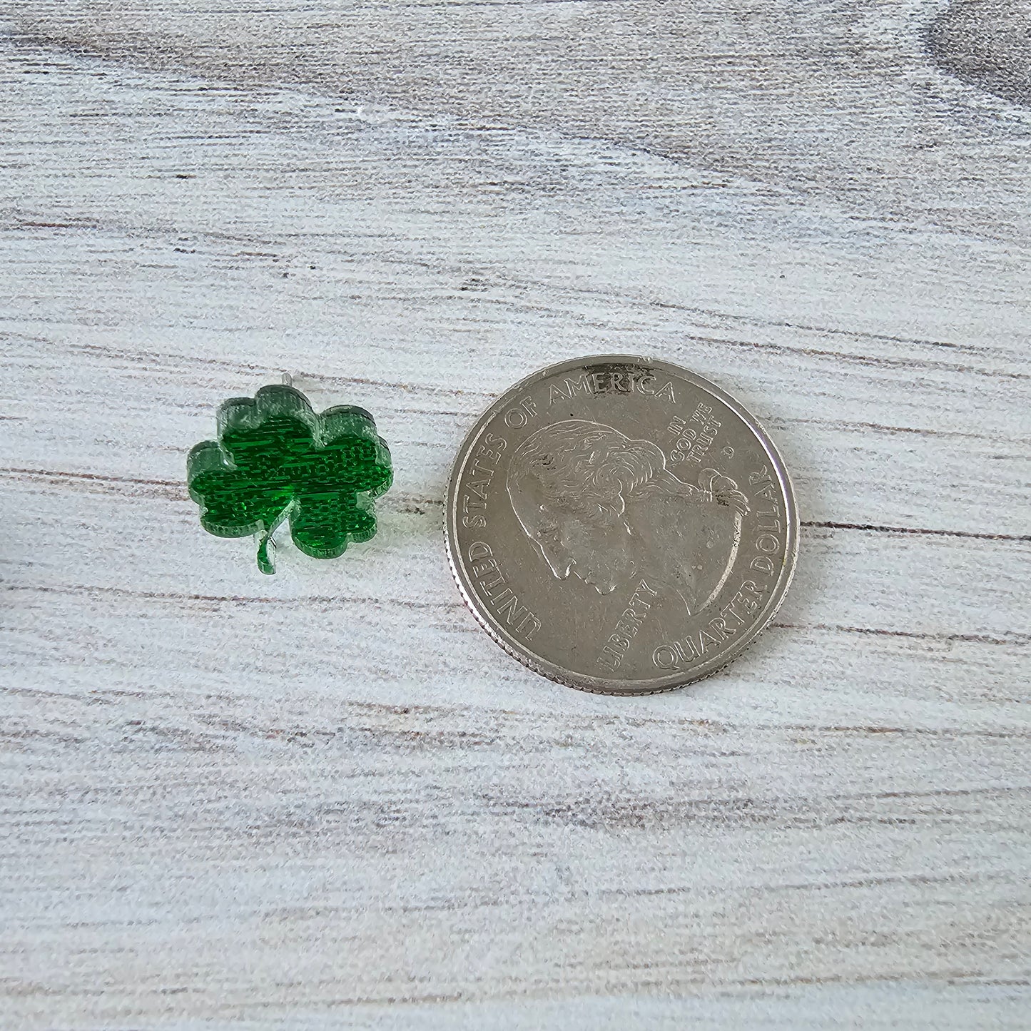 Shimmering Shamrock Stud Earrings