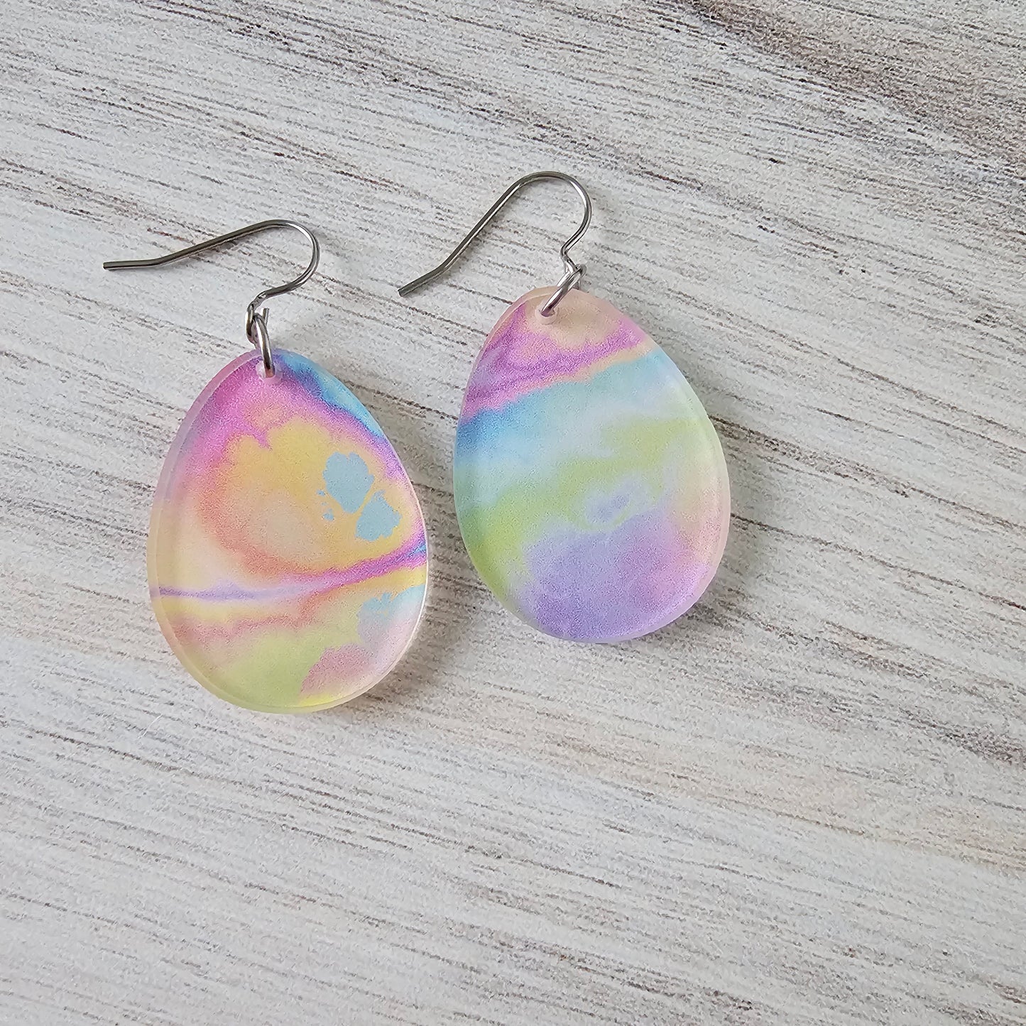 Tie Dye Easter Egg Earrings
