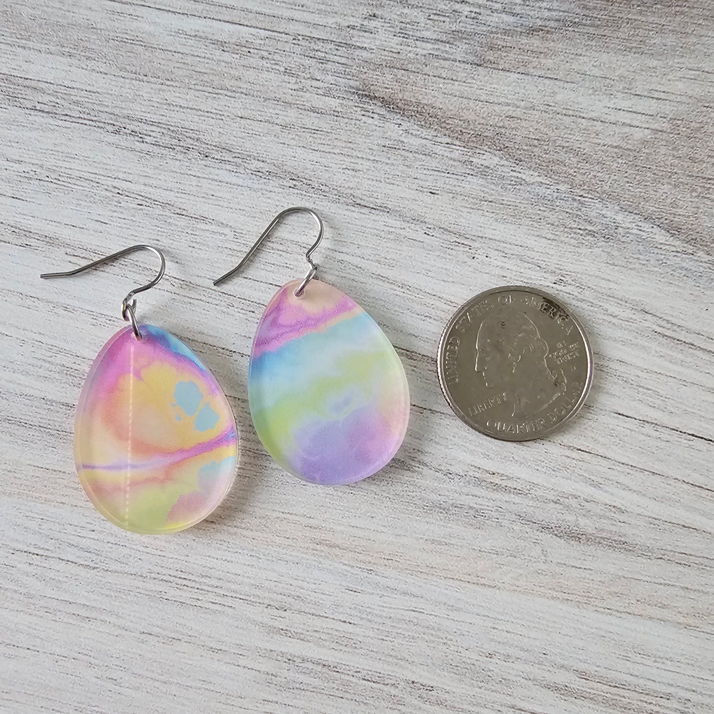 Tie Dye Easter Egg Earrings