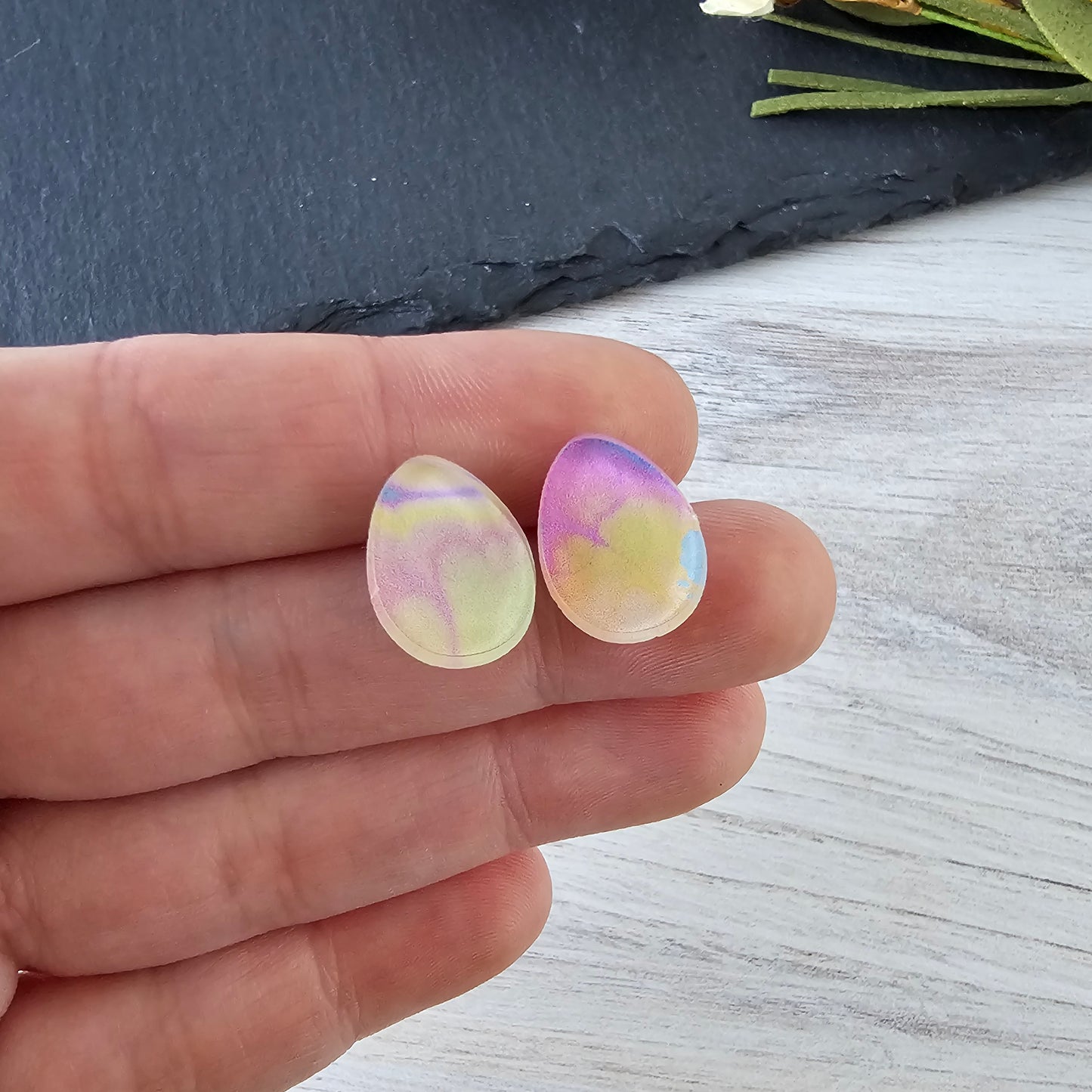 Tie Dye Easter Egg Studs