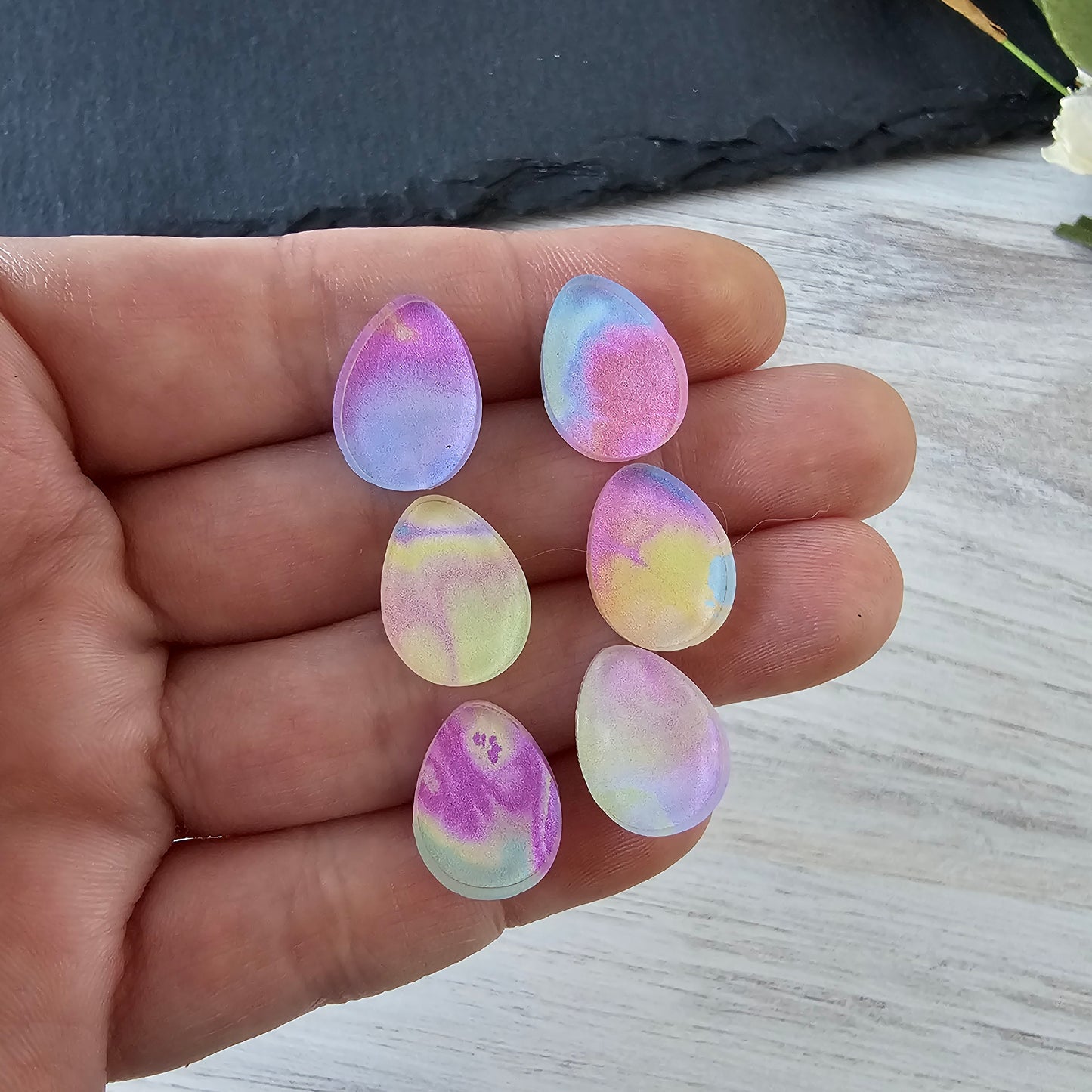 Tie Dye Easter Egg Studs