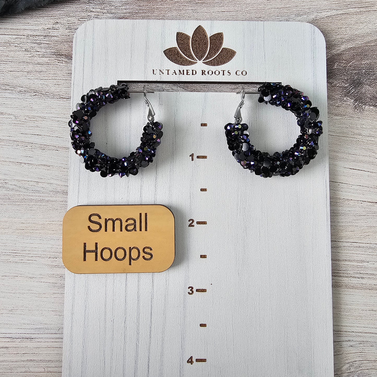 Black Super Chunky Glitter Hoop (2 sizes)