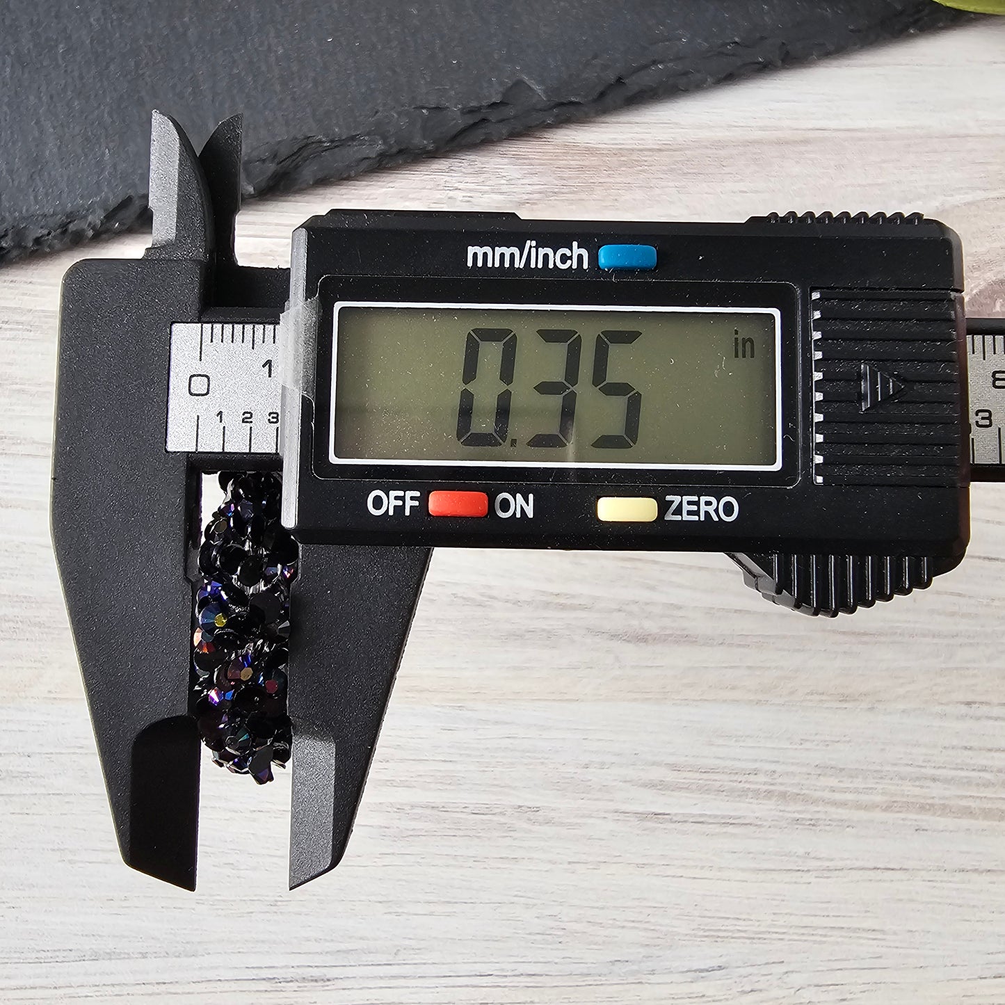 Black Super Chunky Glitter Hoop (2 sizes)