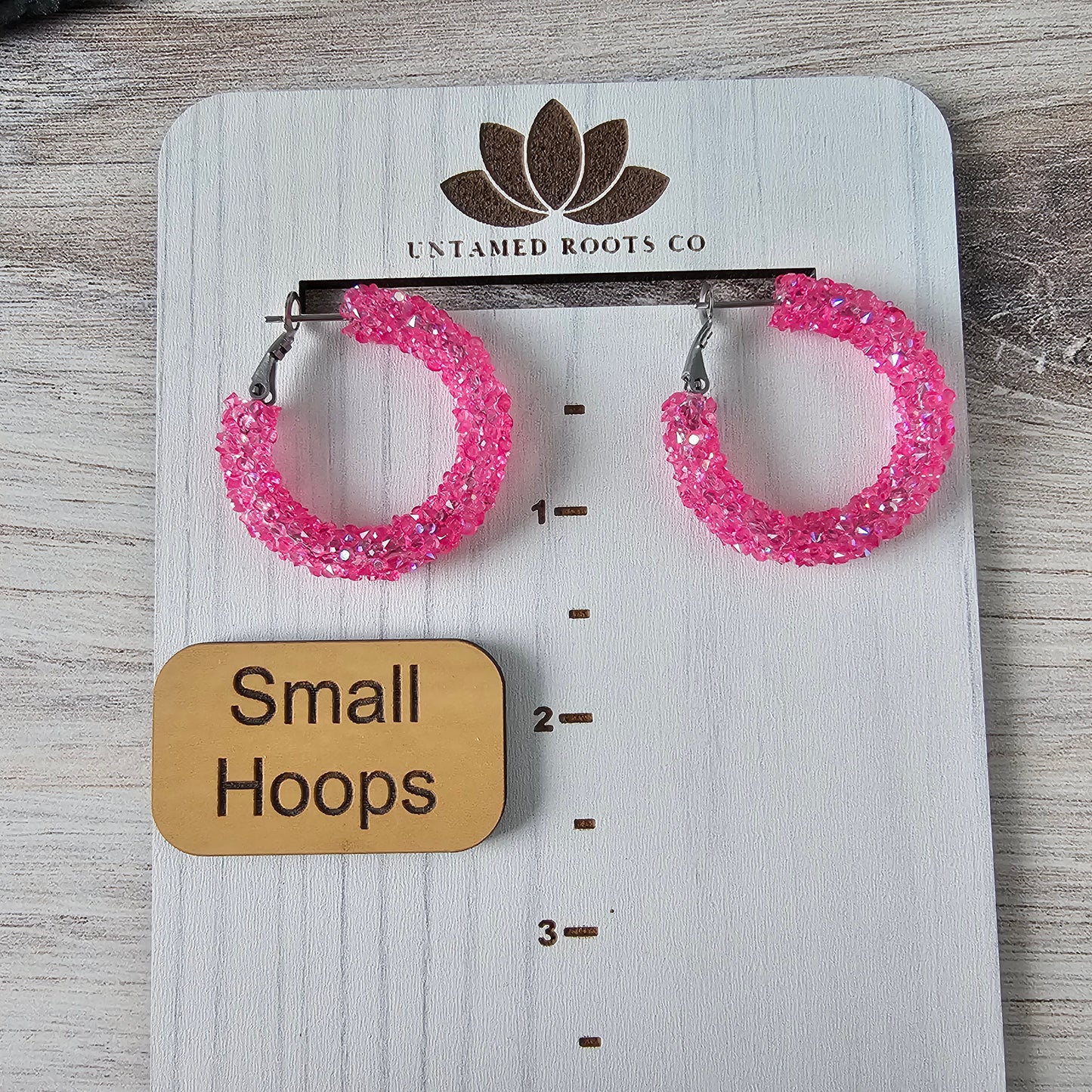 Hot Pink Chunky Glitter Hoops