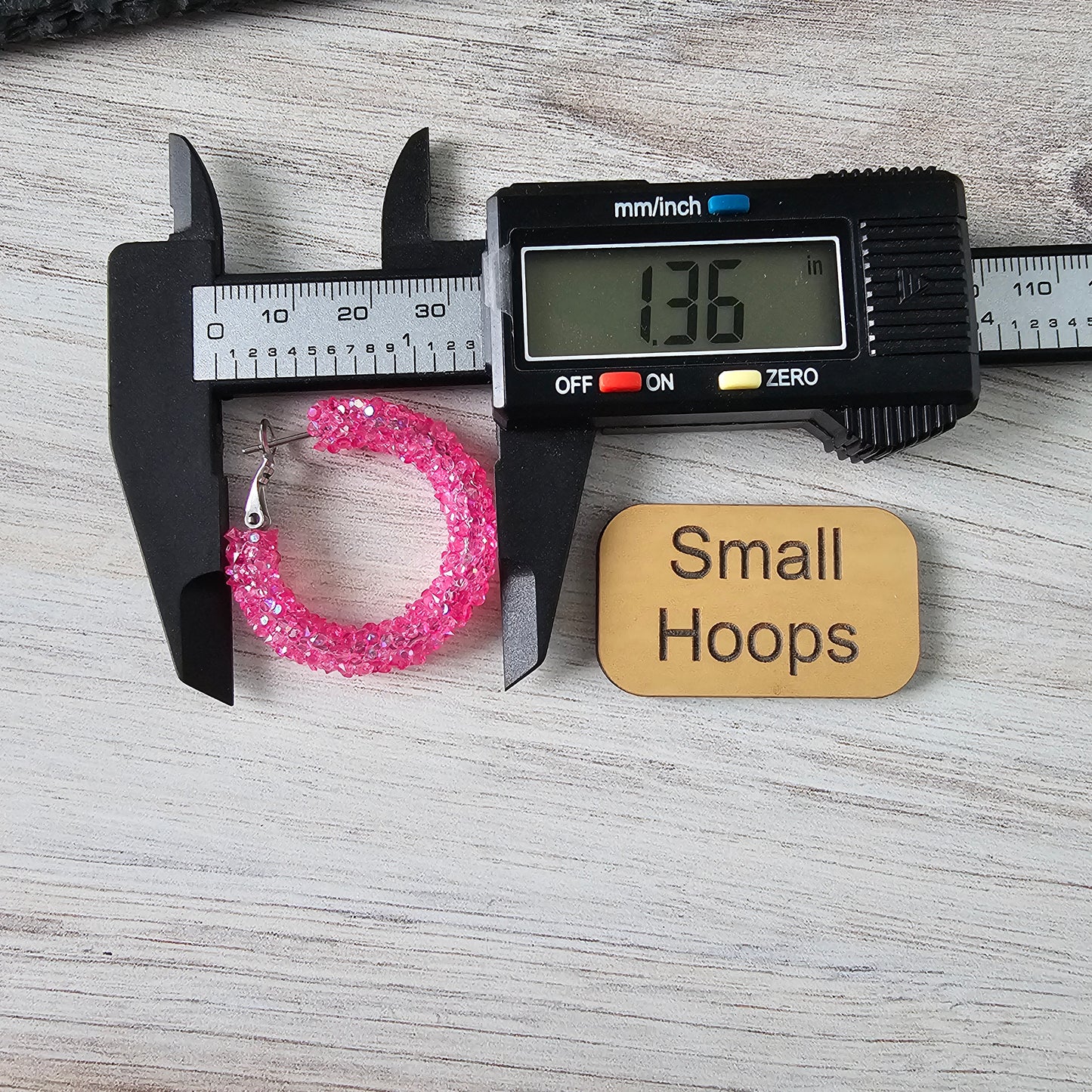 Hot Pink Chunky Glitter Hoops