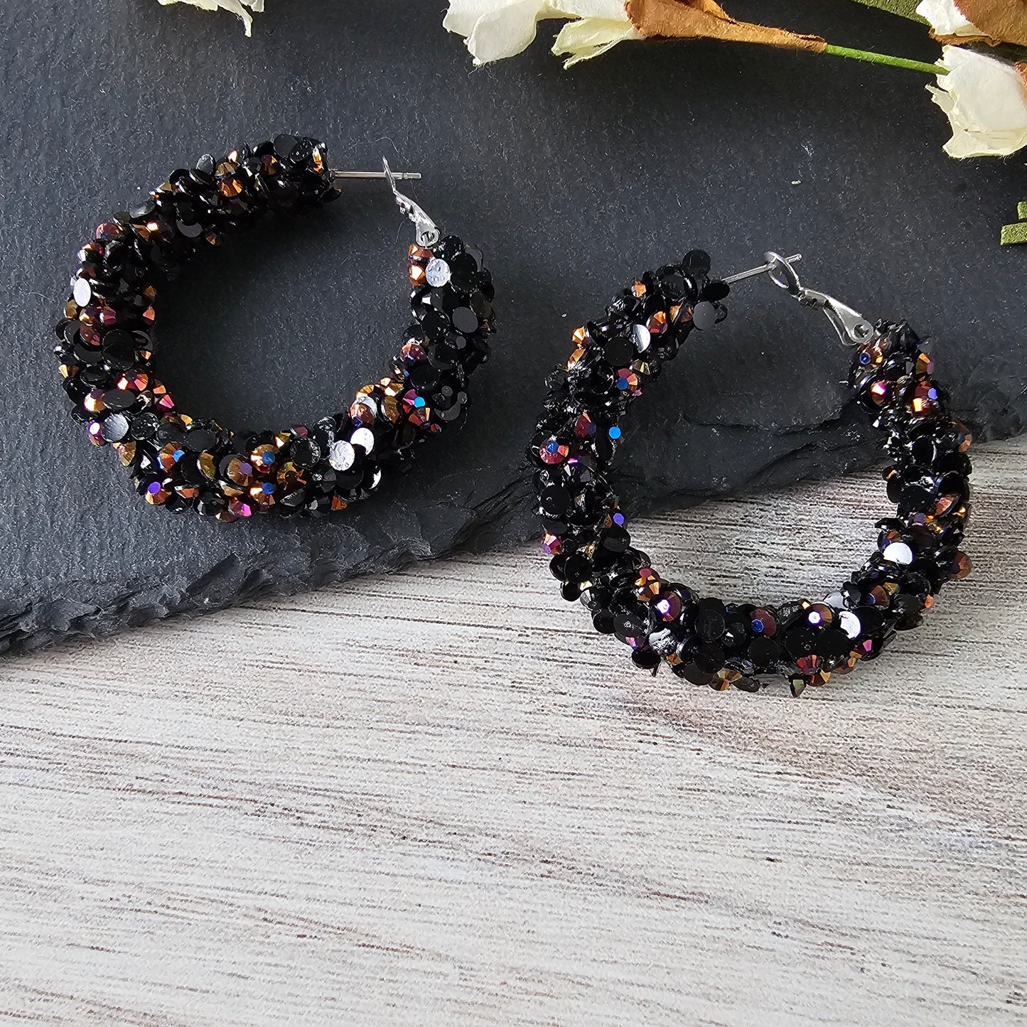 Midnight Amethyst Super Chunky Glitter Hoop (2 sizes)