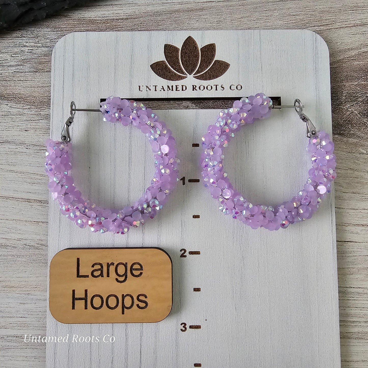 Lavender Super Chunky Glitter Hoops (2 sizes)