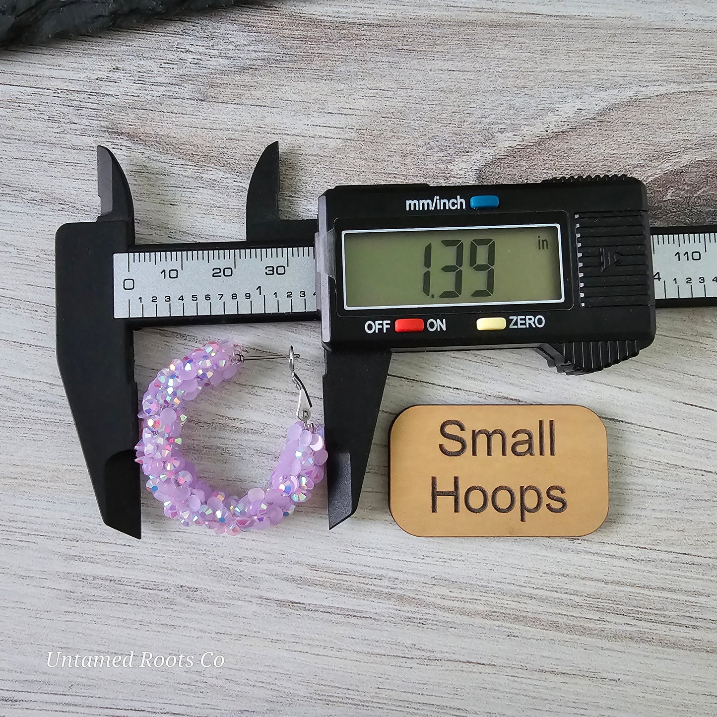 Lavender Super Chunky Glitter Hoops (2 sizes)