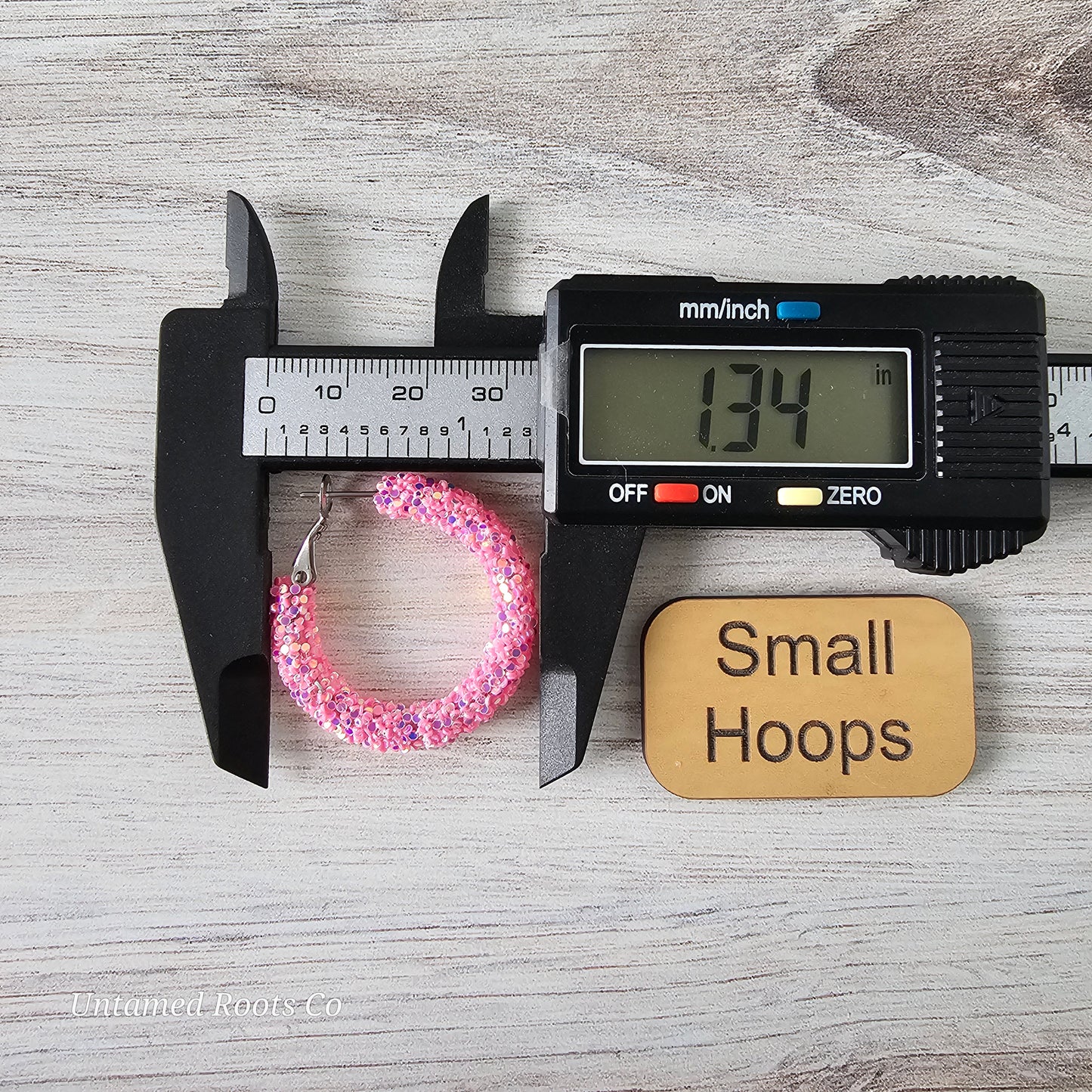 Bubblegum Pink Glitter Hoops