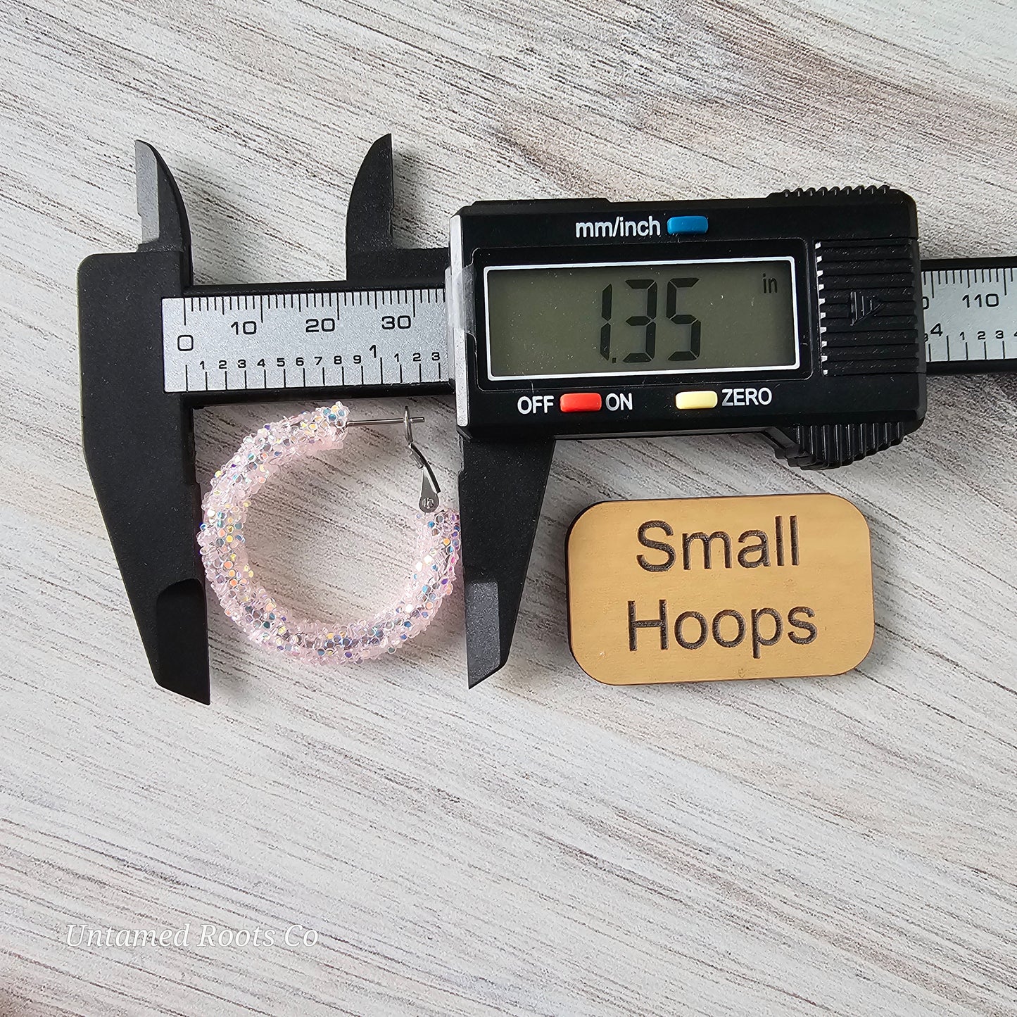 Jelly Pink Glitter Hoops