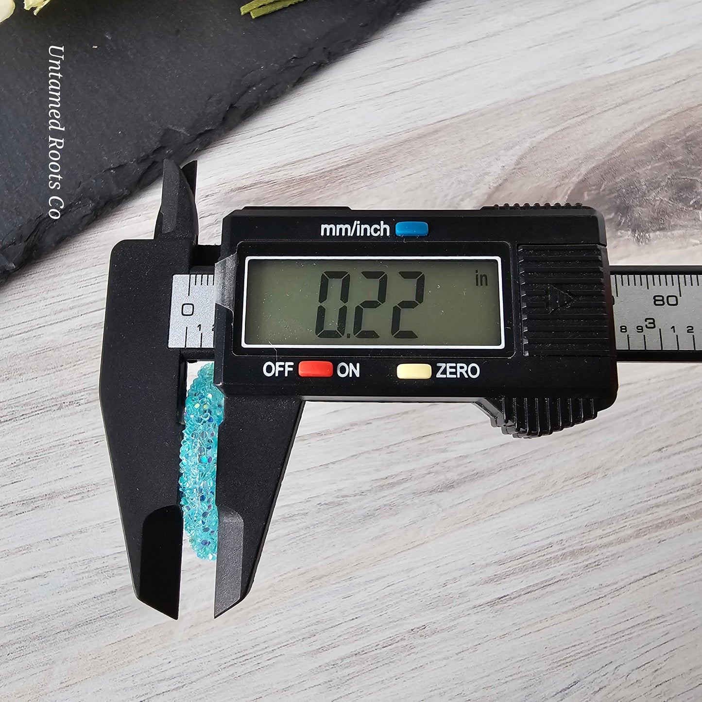 Jelly Blue Glitter Hoops