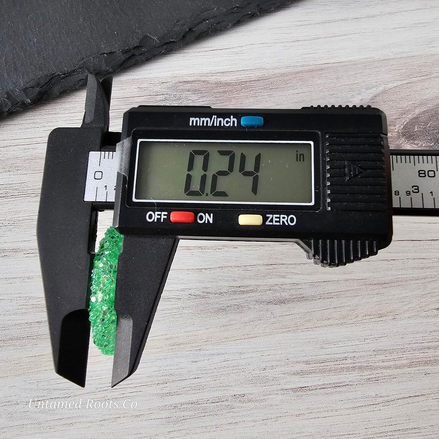 Jelly Green Glitter Hoops