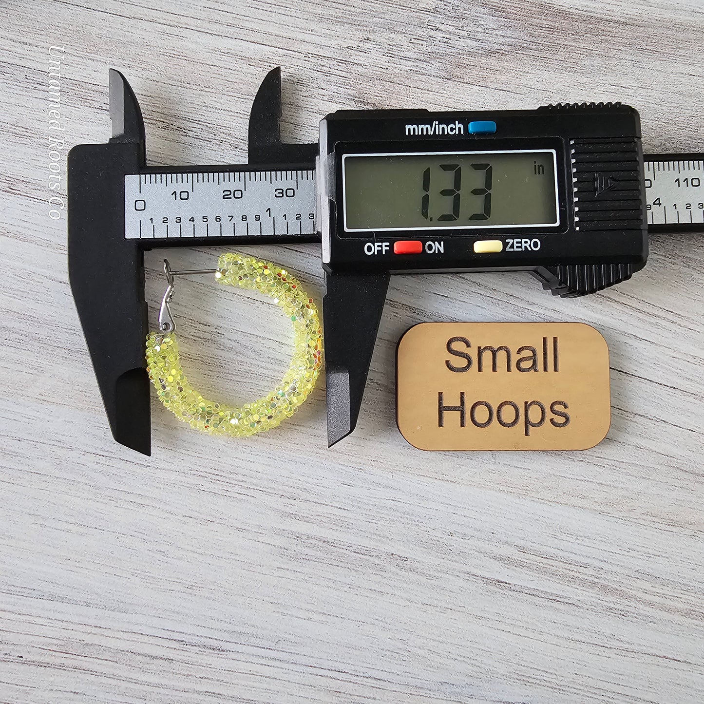 Jelly Yellow Glitter Hoops