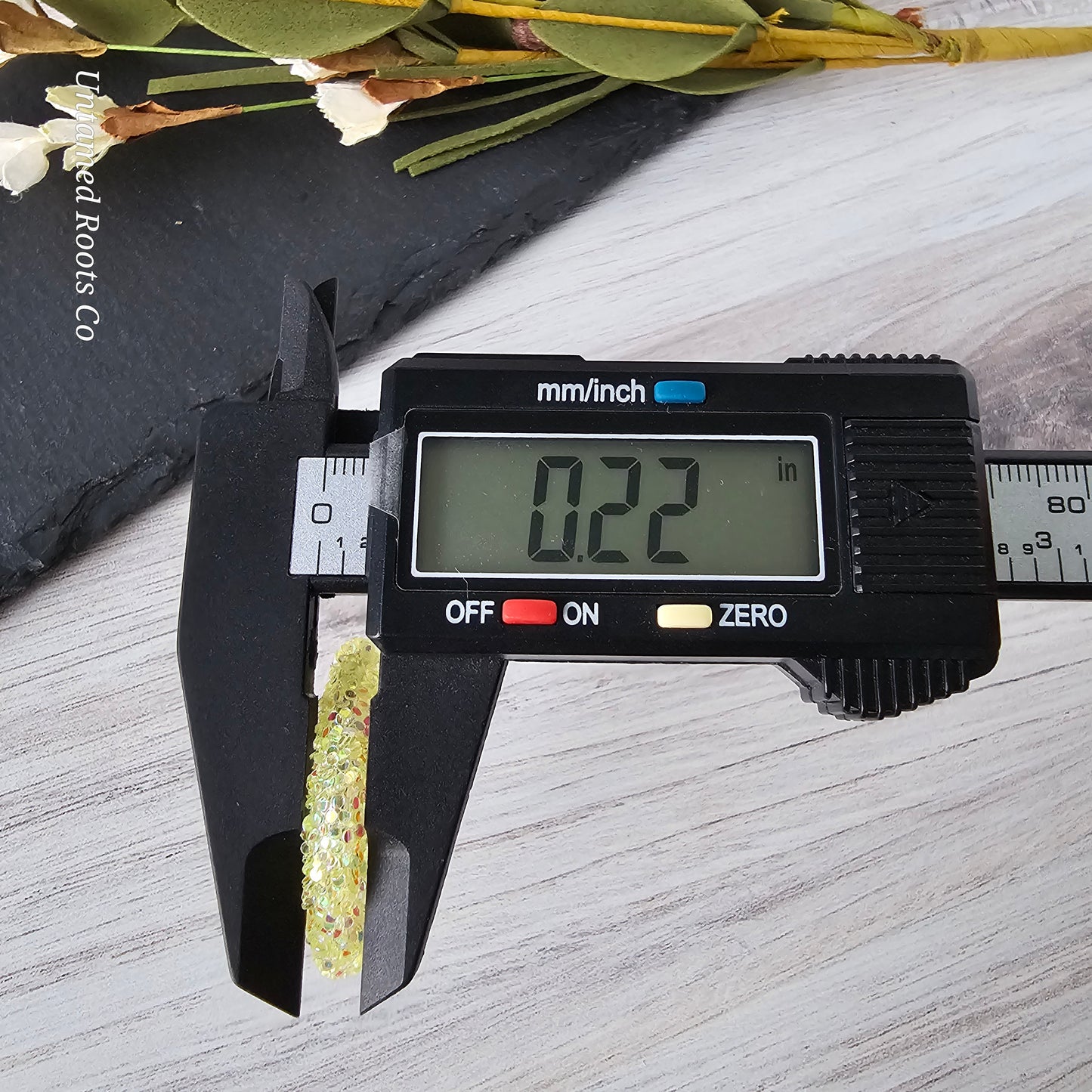 Jelly Yellow Glitter Hoops