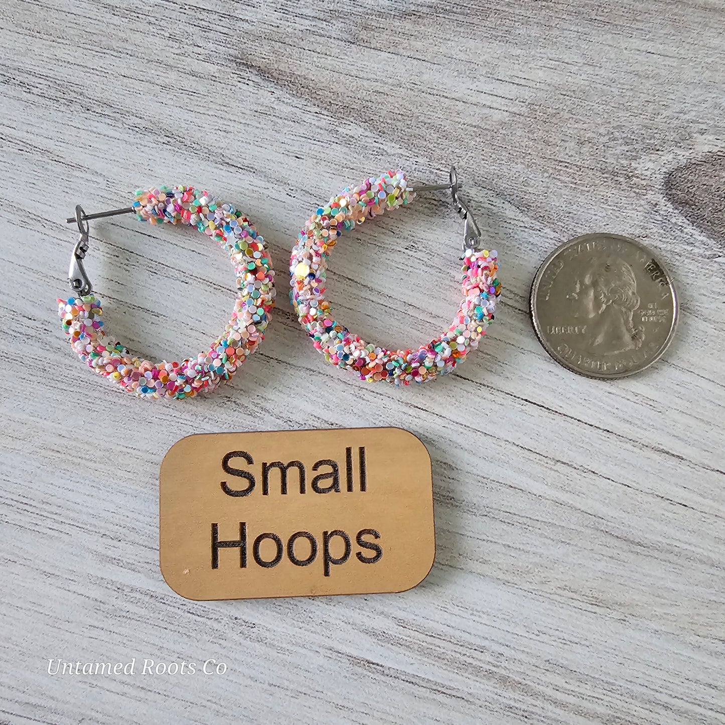 Confetti Cake Glitter Hoops